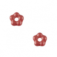 Abalorios Checos flor 5mm Rojo cálido