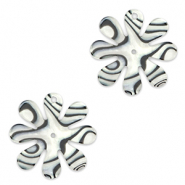 Colgantes llamativos flor 25mm Gris antracita