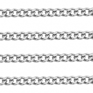 Fornituras Acero Inox cadena jasseron gourmet Plateado