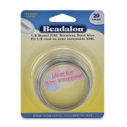 Beadalon Hilo estilo Alem&aacute;n semirredondo Calibre 20 Plateado