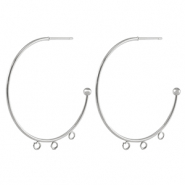 Pendientes Acero Inox criolla Plateado