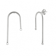 Pendientes Acero Inox Plateado