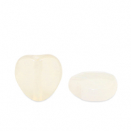 Piedras Naturales abalorios &Aacute;gata coraz&oacute;n Blanco prosecco transparente