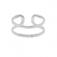 Anillos Acero Inox Plateado