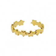 Anillos Acero Inox estrella Dorado