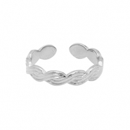 Anillos Acero Inox  girar Plateado