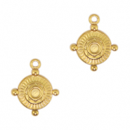 Colgantes Acero Inox br&uacute;jula Dorado