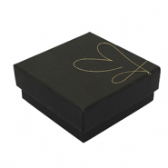 Cajitas de joyer&iacute;a (regalo) coraz&oacute;n Negro