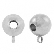 Abalorios Acero Inox con anilla 10mm Plateado