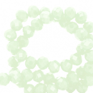 Abalorios faceteados disco 3x2mm Verde menta
