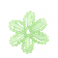 Pendientes faceteados flor Verde