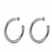 Pendientes Acero Inox criolla Plateado