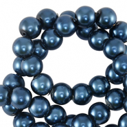 Perlas de cristal 6mm Azul oscuro