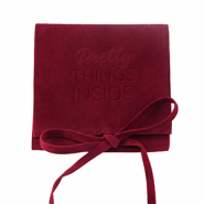 Bolso de joyer&iacute;a "Pretty things inside" Rojo borgo&ntilde;a