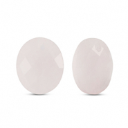 Colgantes de piedra natural Cuarzo Rosa &oacute;valo Rosa claro