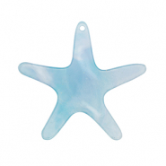 Colgantes de resina estrella de mar Azul