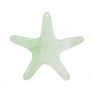 Colgantes de resina estrella de mar Verde menta