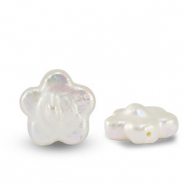Perlas de agua dulce flor Blanco natural