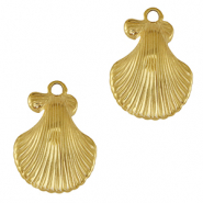 Colgantes Acero Inox concha Dorado