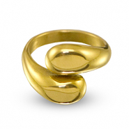 Anillos Acero Inox gotas Dorado