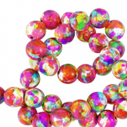 Abalorios de cer&aacute;mica 6mm Multicolor