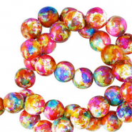Abalorios de cer&aacute;mica 6mm Multicolor