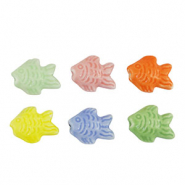 Abalorios de cer&aacute;mica pez Multicolor