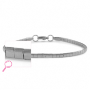 Pulseras Acero Inox Plateado