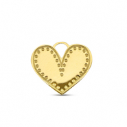 Colgantes Acero Inox coraz&oacute;n Dorado