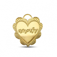 Colgantes Acero Inox ''amour'' Dorado