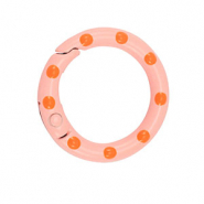 Fornituras coloridas anilla de llavero Rosa-naranja