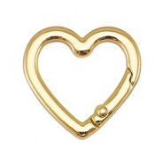 Fornituras anilla de llavero coraz&oacute;n Dorado