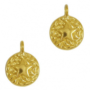 Colgantes Acero Inox estrella de mar Dorado