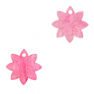 Colgantes de resina flor Rosa