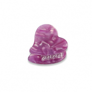 Accesorios pinza para el pelo coraz&oacute;n P&uacute;rpura