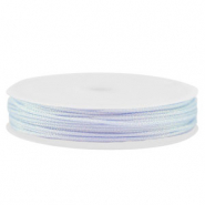 Hilo macram&eacute; trenzado 1mm Azul claro-Violeta met&aacute;lico