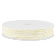 Hilo macram&eacute; trenzado 1mm Blancuzco met&aacute;lico