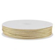 Hilo macram&eacute; trenzado 0,8mm Dorado claro met&aacute;lico