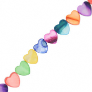 Abalorios conchas coraz&oacute;n Multicolor