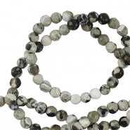 Piedras naturales &Aacute;gata 3mm faceteados Gris-beige-negro