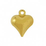 Colgantes Acero Inox coraz&oacute;n Dorado