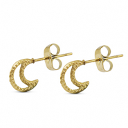 Pendientes Acero Inox luna Dorado