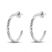 Pendientes Acero Inox criolla Plateado