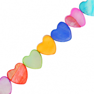 Abalorios conchas coraz&oacute;n Multicolor