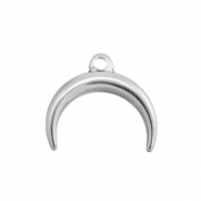 Colgantes Acero Inox luna Plateado