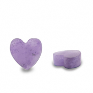 Piedras Naturales abalorios Amatista coraz&oacute;n P&uacute;rpura transparente