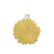Colgantes Acero Inox flor Dorado /