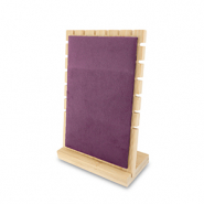 Expositor de joyer&iacute;a para collares Natural-morado berenjena