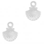 Colgantes Acero Inox concha Plateado