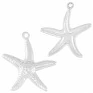 Colgantes Acero Inox estrella de mar Plateado